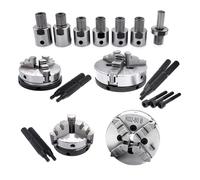 Portabrocas de torno de K01-50, 3 mordazas, 4 mordazas, M14 * 1, biela K01-63 80 K02-50 63 80B, Mini Metal autocentrado for herramientas de torno de madera (Color : M14-10mm)