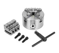 Portabrocas de torno mini de 4 pulgadas, 100 mm, 4 mandíbulas, autocentrante, con mandíbulas adicionales, accesorio para máquina de torneado K12-100 para torno de carpintería