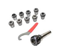Portabrocas ER25 de 9 piezas + mango Morse MT4 ER25 de 1 pieza + llave ER25 de 1 pieza for torno de fresado de grabado accesorio de pinza ER máquina de repuesto(MTB4-ER25 (11PCS))