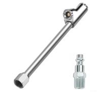 Portabrocas inflable resistente, portabrocas de neumático de camión de doble cabeza recto a pie, roscas nacionales hembra de 1/4 pulgadas para camiones, autobuses, coches, motocicletas, bicicletas,