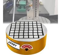 Portabrocas magnético permanente redondo de 200 x 80 mm, mesa magnética para fresadora CNC, disco a cuadros de 18 x 18 mm, capacidad de succión por cuadrícula de 40 kg, eje de engranaje mecánico