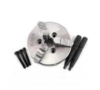 Portabrocas manual de alta precisión K01-100 K02-100 for tornos de carpintería - Conexión de brida de mandíbula 3/4 1 juego(K01-100b)