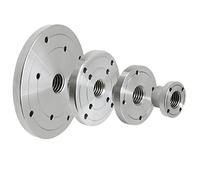 Portabrocas manual, portabrocas de torno, juego de placa frontal de torno de madera de acero de 4 piezas for tornos de madera con husillo de rosca M18x2.5-1 Ea 2", 3", 4", 6"
