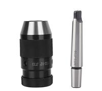 Portabrocas para Destornillador de Impacto, Adaptador de Portabrocas para Torno CNC, Adaptador de Broca, Autoapriete con Eje Cónico Morse MT2, Portabrocas sin Llave JT33