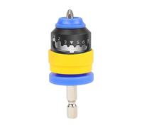 Portabrocas para destornilladores - Nivel 7 - Soporte ajustable para la profundidad del tornillo | Adaptador hexagonal compatible con taladros eléctricos, talleres y construcciones de carpintas