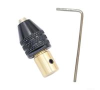 Portabrocas para mini taladros con capacidad de mandíbula de 0,3 a 3,5 mm, diámetro de eje de 3,17 mm, longitud del cuerpo de 33 mm, diseñado para aplicaciones de taladro manual y eléctrico
