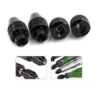 Portabrocas robusto 0 33 4 mm sin llave, sistema eficiente de tres mandíbulas de cambio rápido para herramientas giratorias con cable, acepta M7/M8 (M7 x 0,75 mm corto)