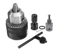 Portabrocas sin llave 1/2 20UNF con adaptador de vástago hexagonal de 1/4 pulgadas para bloqueo seguro de brocas en controladores con cable e inalámbricos