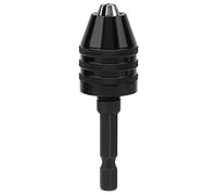 Portabrocas sin llave 1/4, 0.3-6.5 mm Portabrocas eléctrico de tres mordazas Portabrocas hexagonal de 1/4 pulgadas Adaptador de cambio rápido Convertidor Portabrocas en miniatura Mini accesorios de ta