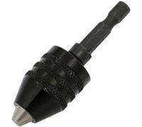 Portabrocas sin llave de vástago hexagonal negro de 0,3 a 6,5 mm, adaptador de cambio rápido, convertidores de portabrocas eléctricos, accesorios de taladro