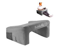 Portabuddy Mesa hinchable para ordenador portátil, altura ajustable, con reposabrazos y funda lavable, accesorios PS5, mesa de sofá para ordenador portátil (diseño envolvente)