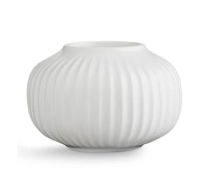 Portacandelitas Kähler Ø10 cm Hammershøi diseño danés Hecho a Mano, Blanco