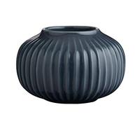 Portacandelitas Kähler Ø10 cm Hammershøi diseño danés Hecho a Mano, Gris