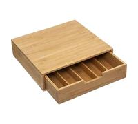 Portacápsulas con 1 cajón en bambú 34,5x30,5x8cm