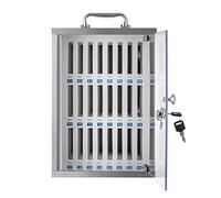 Portacellulare in acciaio inox 48 scomparti serratura porta cellulari con 24 scomparti ideale per aula nizzatore sicuro e resistente per dispositivi mobili.