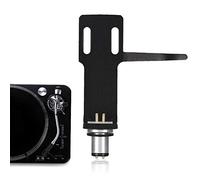 Portacélula para Lector fonógrafo de Platino de Vinilo, Kit de Cabeza de Cartucho Phono de Gama Alta, 4 Cables y 2 Pares de Tornillos, Adecuado para fonógrafos y micrófonos de Gama Alta (Negro)