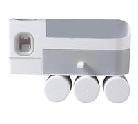 Portacepillos de Dientes de Pared, Juego de Vasos Blanco, Plástico
