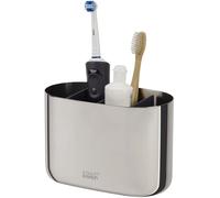 Joseph Joseph EasyStore, Soporte Elegante para Cepillo y Pasta de Dientes, Almacenamiento en el baño, Grande, Acero Inoxidable