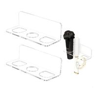 Portacepillos de Dientes Juego 2,Soporte Cepillo de Dientes Tres Orificios,Soporte para Peines Acrílico,Soporte para Máquina de Afeitar Adecuado para Baños,Dormitorios y Lavabos