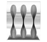 Portacepillos de Dientes Montado en la Pared Organizador de cepillos de Dientes sin Perforaciones Portavasos de Lavado Inferior Hueco Acero Inoxidable Plateado(Three Holes)