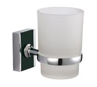 Portacepillos de dientes msv "alba" de zinc cromado 6,4 x 9,5 x 14,3 cm