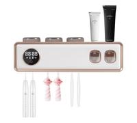 Portacepillos de dientes,Soporte para cepillo de dientes UV,2 modos de alimentación,Tiempo ajustable,Esterilización eficiente,Uso multiuso,Alimentado por batería