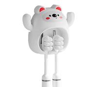 Portacepillos de ducha para pared - Soporte de cepillo en forma de oso de dibujos animados, soporte para dormitorio, cuarto de baño, cocina