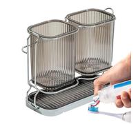 Portacepillos - Organizador de Cubiertos para Encimera,Estante Multiusos para Cepillo de Dientes, Maquinilla de Afeitar y Palillos para Viaje, Camping, Ducha, Lavabo, Tocador