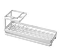 Portacepillos - Porta pasta de dientes y portacepillos de dientes, soporte resistente de acero al carbono con orificios de desagüe | Para mueble de baño para afeitadora, limpiador facial y peine