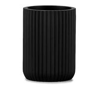 PORTACEPILLOS RESINA NEGRO MATE Ø7x9,5cm ANDREA HOUSE