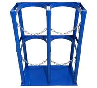 Portacilindros de oxígeno Independiente con Base de Acero para Tanques de 10, 18, 26 y 34 Pulgadas - Soporte de Almacenamiento Duradero para nitrógeno, CO2 y O2 - Dimensiones: 45 x 22 x 60 c