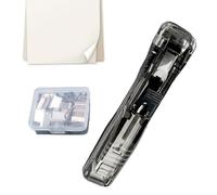 Portaclip Portatil - Capacità 45 Fogli Fermaglio | Pinza Riutilizzabile Scrivania Cucitrice Mano | 50 Ricariche Metalliche, Strumento Rilegatura Carta per Insegnante Ufficio Scuola Aula Casa
