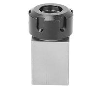 Portacolletas ER25, bloque de collet hexagonal o cuadrado de acero para máquina de grabado en torno, acero herramienta endurecido con orificio pasante para el mecanizado de piezas (Mango cuadrado)
