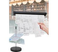 Portacomandas y clavija para recibos, Porta billetes de aluminio for restaurante, organizador facturas for el hogar, cocina, oficina, bares, cafeterías, 2 uds