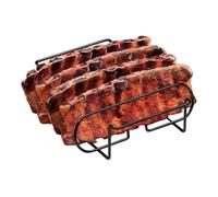 Portacostillas para parrilla Portafiletes, accesorio para barbacoa, va al | Rejillas de acero al carbono para asar, hornear, cocina, exterior, camping