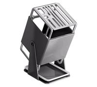 Portacuchillos para cocina, hogar, encimera, soporte para cuchillos, estante de almacenamiento integrado, desmontable, escurridor, sin instalación