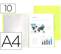 Portada Catálogo 10 Bolsas Polipropileno Din A4 Amarillo Fluor Opaco