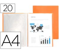 Portada Catálogo 20 Bolsas Polipropileno Din A4 Naranja Fluor Opaco