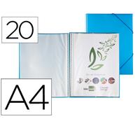 Portada Catálogo c/ Espiral 20 Bolsas Polipropileno Din A4 Azul