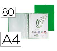 Portada Catálogo c/ Espiral 80 Bolsas Polipropileno Din A4 Verde