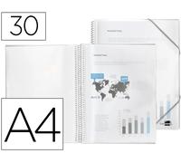 Portada Catálogo Con Espiral 30 Bolsas Polipropileno Din A4 Transparente