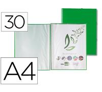 Portada Catálogo con Espiral 30 Bolsas Polipropileno Din A4 Verde