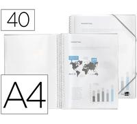 Portada Catálogo Con Espiral 40 Bolsas Polipropileno Din A4 Transparente