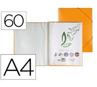 Portada Catálogo con Espiral 60 Bolsas Polipropileno Din A4 Naranja