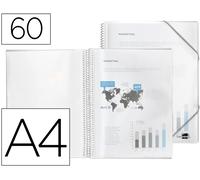 Portada Catálogo Con Espiral 60 Bolsas Polipropileno Din A4 Transparente
