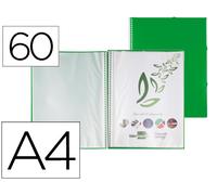 Portada Catálogo con Espiral 60 Bolsas Polipropileno Din A4 Verde