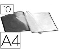 Carpeta liderpapel escaparate 37905 10 fundas polipropileno din a4 negro opaco - CJ04