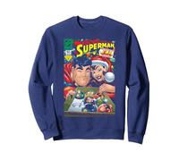 Portada de DC Superman 165 Navidad Lois Lane Sudadera, Unisex para Adultos, Azul Marino, L