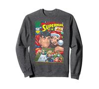 Portada de DC Superman 165 Navidad Lois Lane Sudadera, Unisex para Adultos, Jaspeado Oscuro, S