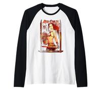 Portada del cómic Red Sonja Jenny Frison Warrior Queen Sword Camiseta Manga Raglan